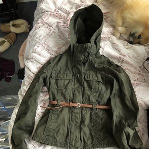 Green jean jacket Abercrombie kids